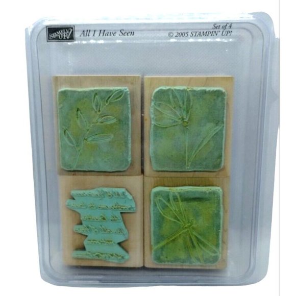 Stampin Up All I Have Seen 4 Piece Rubber Stamp Kit Mounted Spring Sayings - Picture 4 of 4